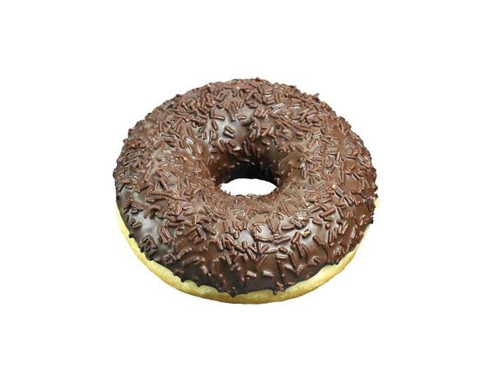 Донат с двойной начинкой шоколад