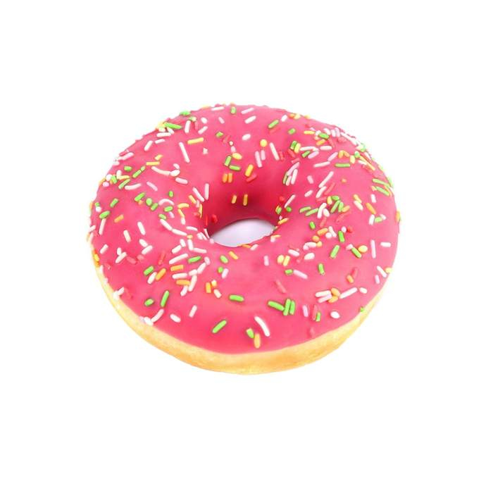 Донат с двойной начинкой клубника