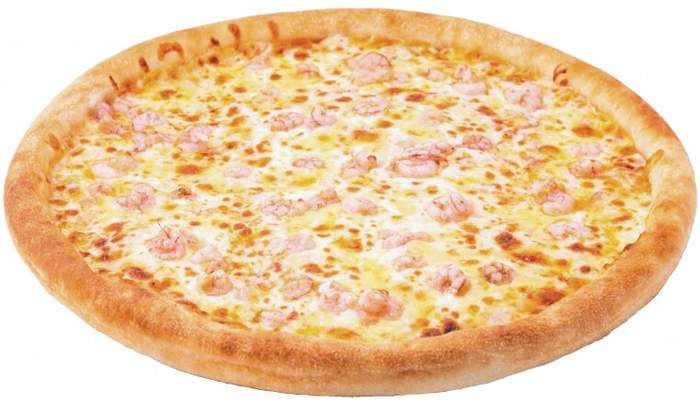 Пицца с креветками